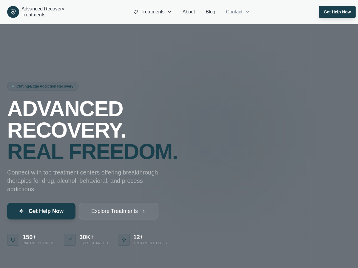 Advanced Recovery Treatments website preview