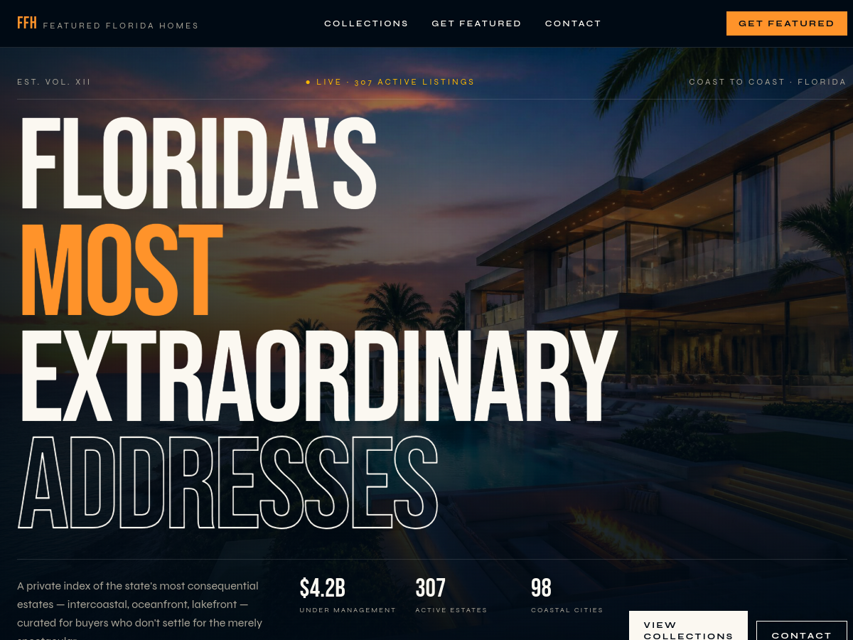 Featured Florida Homes website preview