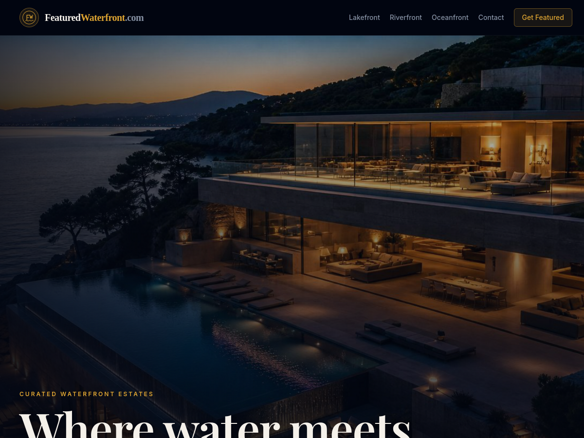 Featured Waterfront website preview