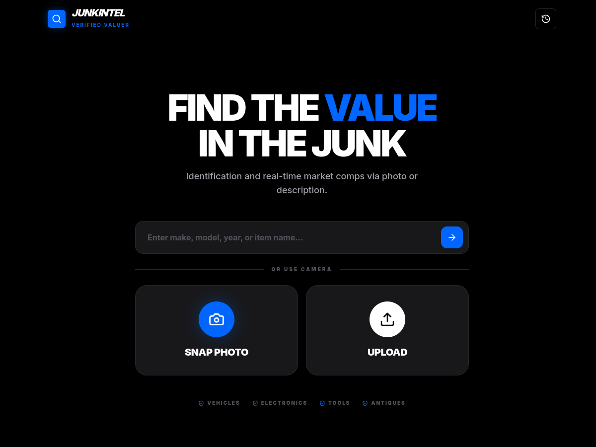 Junk Intel website preview