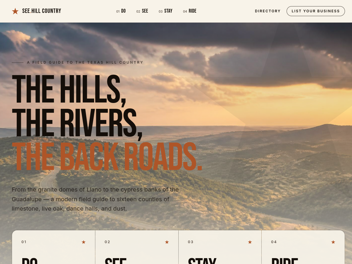 See Hill Country website preview